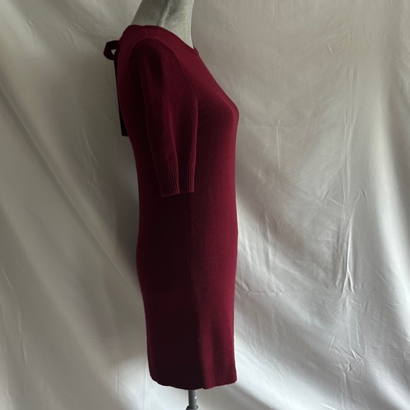 Theory Mini Knit Dress in Burgundy - Picture 3 of 9